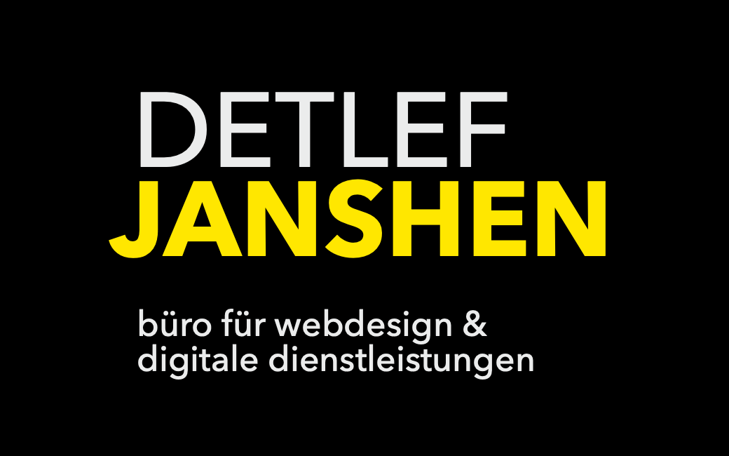 Detlef Janshen (Hoge) Tecklenburg - büro für webdesign & digitale dienstleistungen Detlef Janshen (Hoge) Tecklenburg - büro für webdesign & digitale dienstleistungen
